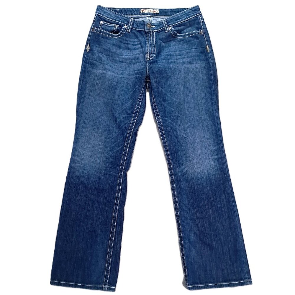 BKE Taylor Jean Women 34x31.5, Tag 31x31.5 Bootcut Blue Denim Stretch Western